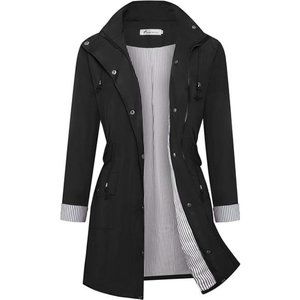 Rain Jacket Women Windbreaker Striped Climbing Raincoats Waterproof Lightweight